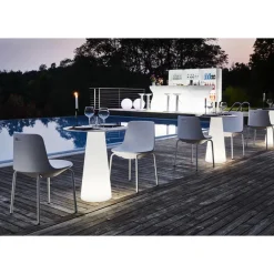 Viadurini in the Garden Gartenstühle Kunststoff-Outdoor-Stuhl aus Polyethylen und Aluminium Made in Italy 2 Stück - Rizia