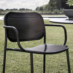 Viadurini in the Garden Gartenstühle Metall-Outdoor-Stuhl mit Metallarmlehnen Made in Italy 2 Stück - Synergy