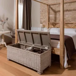 Viadurini in the Garden Truhen Und Sitztruhe-Outdoor-Truhe aus Naturfaser von Kubù - Nogitsune