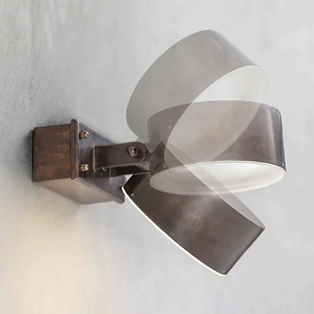 Aldo Bernardi Garten-Wandlampen-Outdoorwandleuchte aus Messing – Acelum