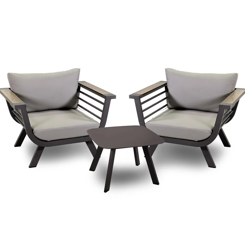 Viadurini in the Garden Garten Lounge Set-Outdoor-Wohnzimmer bestehend aus 2 Sesseln und 1 Couchtisch - Righello