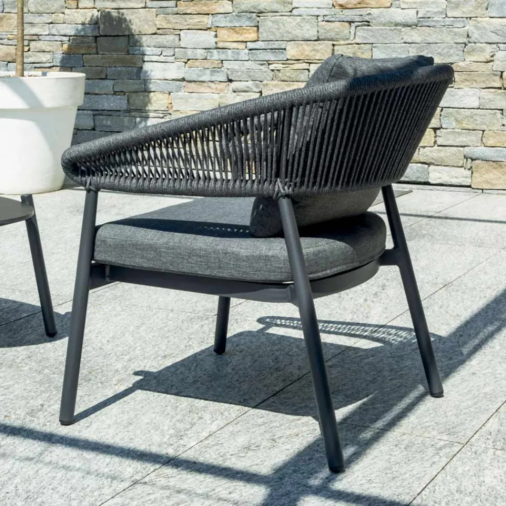 Viadurini in the Garden Garten Lounge Set-Outdoor-Wohnzimmer mit Kissen und abgerundeten Armlehnen - Zenith