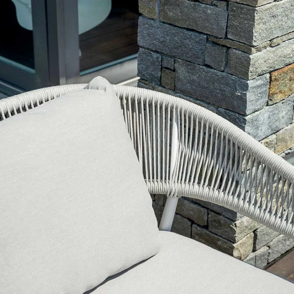 Viadurini in the Garden Garten Lounge Set-Outdoor-Wohnzimmer mit Kissen und abgerundeten Armlehnen - Zenith