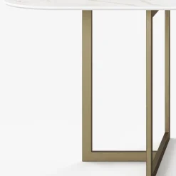 Viadurini Living Esstisch Oval|Esstische-Ovaler Esstisch aus Feinsteinzeug und Metall Made in Italy - Emilio