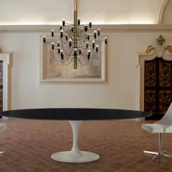 Viadurini Living Esstisch Oval|Esstische-Ovaler Esstisch aus Laminat und Aluminium, hergestellt in Italien, Precious - Dollars