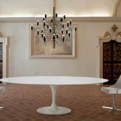 Viadurini Living Esstisch Oval|Esstische-Ovaler Esstisch aus Laminat und Aluminium, hergestellt in Italien, Precious - Dollars