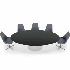 Viadurini Living Esstisch Oval|Esstische-Ovaler Esstisch aus Laminat und Aluminium, hergestellt in Italien, Precious - Dollars