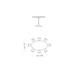 Viadurini Living Esstisch Oval|Esstische-Ovaler Esstisch aus Laminat und Aluminium, hergestellt in Italien, Precious - Dollars