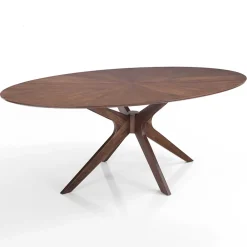 Viadurini Living Esstisch Oval|Esstische-Ovaler Esstisch aus Mdf mit Massivholzstruktur - Fulmine