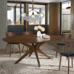 Viadurini Living Esstisch Oval|Esstische-Ovaler Esstisch aus Mdf mit Massivholzstruktur - Fulmine