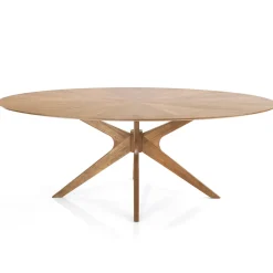 Viadurini Living Esstisch Oval|Esstische-Ovaler Esstisch aus Mdf mit Massivholzstruktur - Fulmine