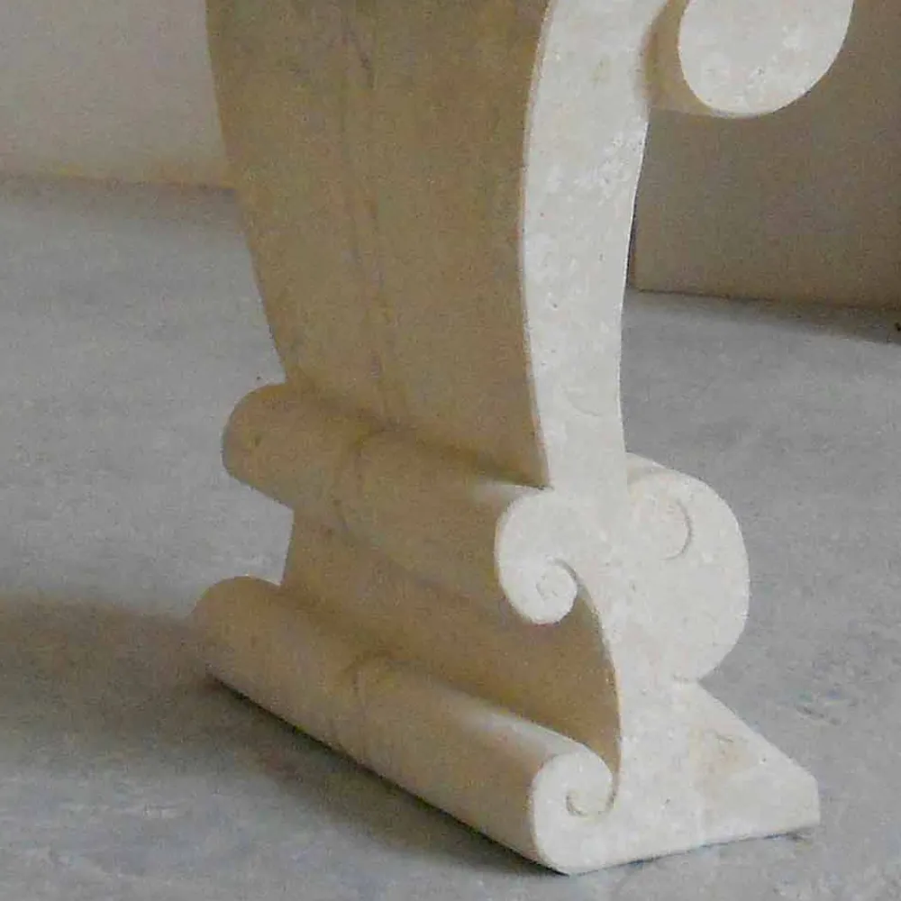 Viadurini Living Esstische Nach Mass|Esstisch Oval-Ovaler Esstisch aus Stein und Kristall im klassischen Design Aracne