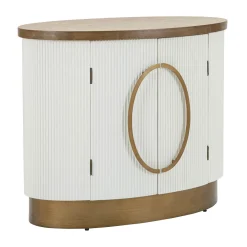 Viadurini Living Anrichte|Konsolentisch Flur-Ovaler Holzschrank mit Oberseite und abgerundeten Einsätzen mit 2 Türen - Rachel