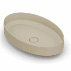 Viadurini Bathroom Keramikwaschbecken-Ovales Aufsatzspülbecken aus Keramik, hergestellt in Italien, Yoel