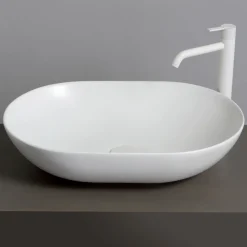 Viadurini Bathroom Keramikwaschbecken-Ovales Aufsatzwaschbecken aus farbiger Keramik Made in Italy - Chain