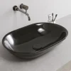 Viadurini Bathroom Farbige Waschbecken|Keramikwaschbecken-Ovales Aufsatzwaschbecken aus glänzender Keramik L 58 cm Made in Italy - Nelly