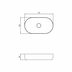 Viadurini Bathroom Design Waschbecken Aus Solid Surface-Ovales Aufsatzwaschbecken mit modernem Design Dalmine Big, made in Italy