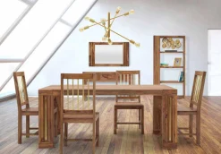 Viadurini Living Moderne Stühle-Paar 2 Design-Küchenstühle komplett aus Holz - Sandy