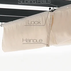 Viadurini in the Garden Gartenideen-Pavillon aus epoxidpulverlackiertem Aluminium und Gleittuch – Manger