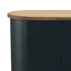 Viadurini Fire Design Pelletkorb-Pellethalter aus Metall mit Rädern und Holzdeckel, hergestellt in Italien – Bisonte