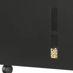 Viadurini Fire Design Pelletkorb-Pellethalter aus Metall mit Rädern und Deckel, hergestellt in Italien – Gazza