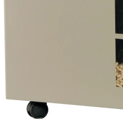 Viadurini Fire Design Pelletkorb-Pellethalter aus Metall mit Rädern und Deckel, hergestellt in Italien – Gazza