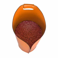 Firestyle Pelletkorb-Pelletkorb aus Leder 15 kg Sapel Design
