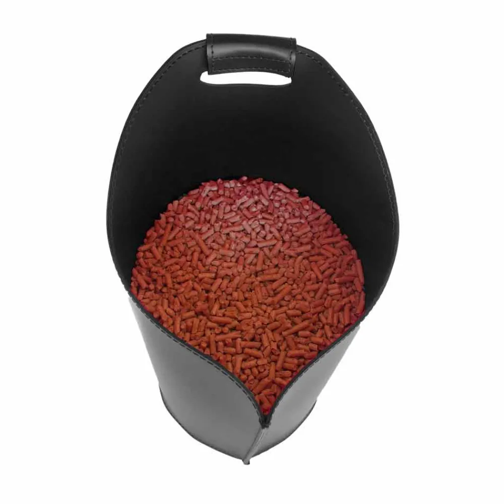 Firestyle Pelletkorb-Pelletkorb aus Leder 15 kg Sapel Design