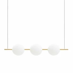 Il Fanale Moderne Pendelleuchten-Pendelleuchte 3 Lichter aus Messing und Glas 2 Ausführungen - Alma von