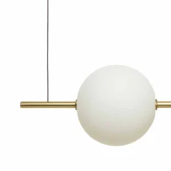 Il Fanale Moderne Pendelleuchten-Pendelleuchte 3 Lichter aus Messing und Glas 2 Ausführungen - Alma von