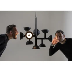 Viadurini Lighting Designer Pendelleuchten-Pendelleuchte 9 Lichter Design in Weiß oder Schwarz Aluminium - Celio