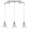 Ferroluce Pendelleuchten Vintage-Pendelleuchte 3 Lichter Vintage Handgefertigtes Eisen und Keramik - Chieti