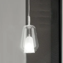 Viadurini Lighting Moderne Pendelleuchten-Pendelleuchte aus Glas und transparentem Draht Made in Italy - Trilly