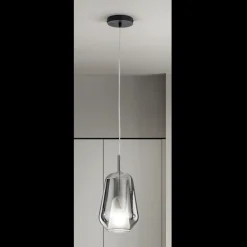 Viadurini Lighting Moderne Pendelleuchten-Pendelleuchte aus Glas und transparentem Draht Made in Italy - Trilly