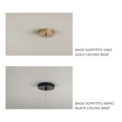 Viadurini Lighting Moderne Pendelleuchten-Pendelleuchte aus Glas und transparentem Draht Made in Italy - Trilly