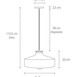 Viadurini Lighting Moderne Pendelleuchten-Pendelleuchte aus grauem Metall und Holz mit Nylonkabel - Marlena