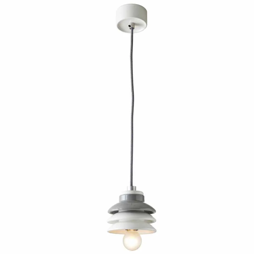 Viadurini Lighting Moderne Pendelleuchten-Pendelleuchte aus Keramik und modernem Aluminium in Italien, Asien