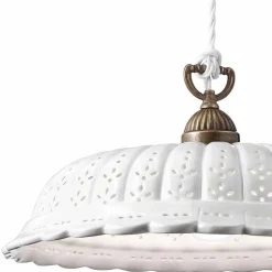 Il Fanale Pendelleuchten Shabby Chic-Pendelleuchte aus Keramik im Liberty Stil Ø42 Anita