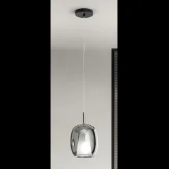 Viadurini Lighting Moderne Pendelleuchten-Pendelleuchte aus Satin und farbigem Glas Made in Italy - Trilly
