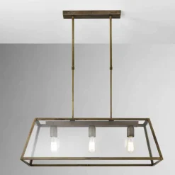 Il Fanale Pendelleuchten Vintage-Pendelleuchte im Industrie Stil aus Eisen 3 flammig London