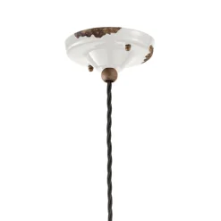 Ferroluce Pendelleuchte Industrial-Pendelleuchte im Industriedesign aus Eisen, Glas und Keramik - Urban