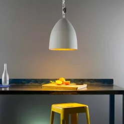 In-es.artdesign Moderne Pendelleuchten-Pendelleuchte Flower S Cement Finish Zement