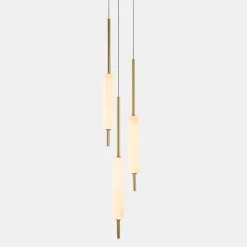 Il Fanale Designer Pendelleuchten-Pendelleuchte mit 1, 3 oder 6 Leuchten in Messing Modernes Design - Typha von