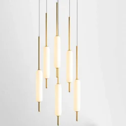 Il Fanale Designer Pendelleuchten-Pendelleuchte mit 1, 3 oder 6 Leuchten in Messing Modernes Design - Typha von
