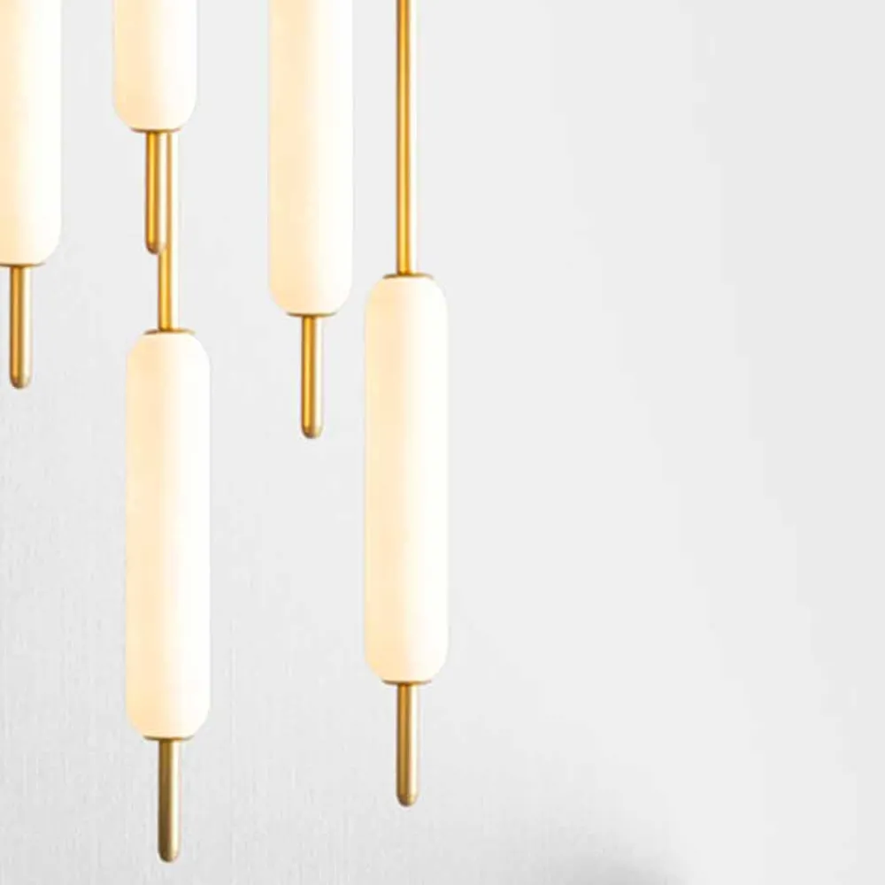 Il Fanale Designer Pendelleuchten-Pendelleuchte mit 1, 3 oder 6 Leuchten in Messing Modernes Design - Typha von