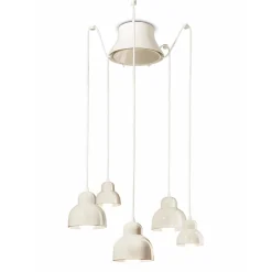 Ferroluce Moderne Pendelleuchten-Pendelleuchte mit 5 farbigen Elementen, hergestellt in Italien – Berimbau