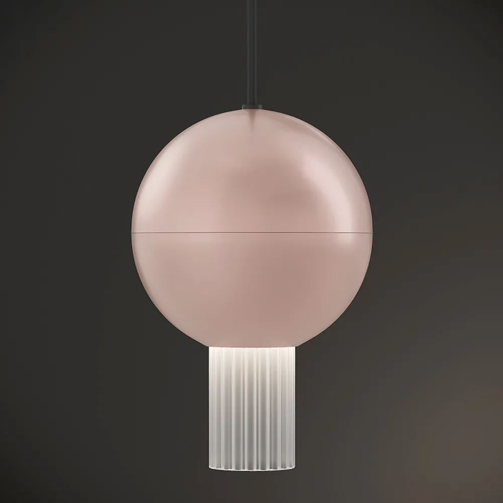 Viadurini Lighting Moderne Pendelleuchten-Pendelleuchte mit Canneté-Glaszylinder Made in Italy - Oris