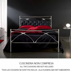 Viadurini Night Design Maßgeschneiderte Möbel|Schmiedeeisen Queen Size Bett-Persefone Jugend Queen Size Bett aus Schmiedeeisen in Design