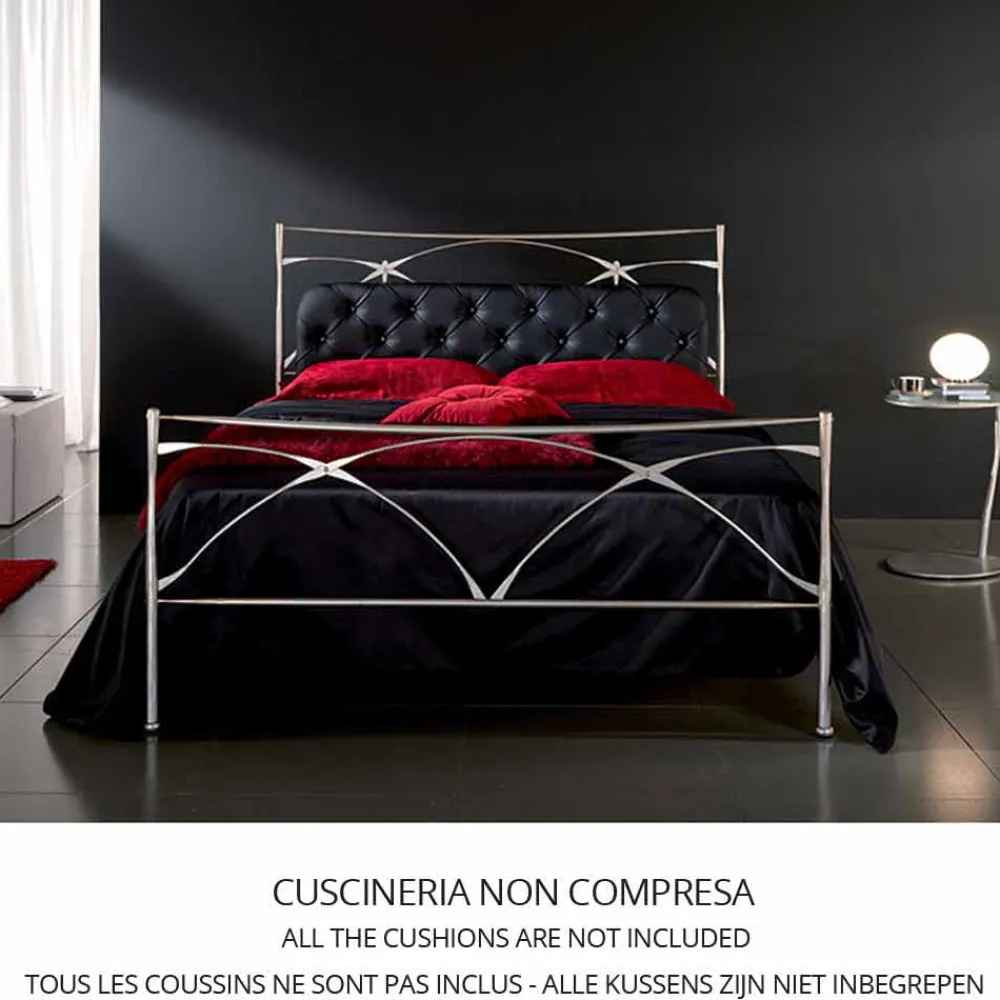 Viadurini Night Design Maßgeschneiderte Möbel|Schmiedeeisen Queen Size Bett-Persefone Jugend Queen Size Bett aus Schmiedeeisen in Design