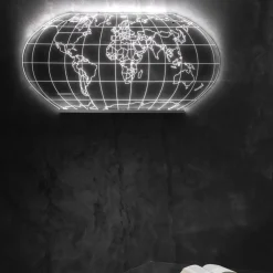 Viadurini Lighting Moderne Wandleuchten-Planisphere Wandleuchte aus lasergraviertem Acrylglas - Rihanna